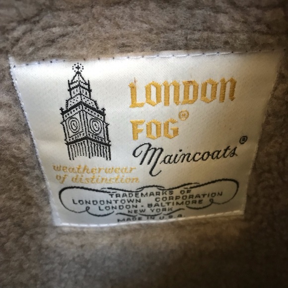 London Fog Maincoats Tan Trench Rain Coat Removable Liner Men’s Size 42R - Picture 7 of 14